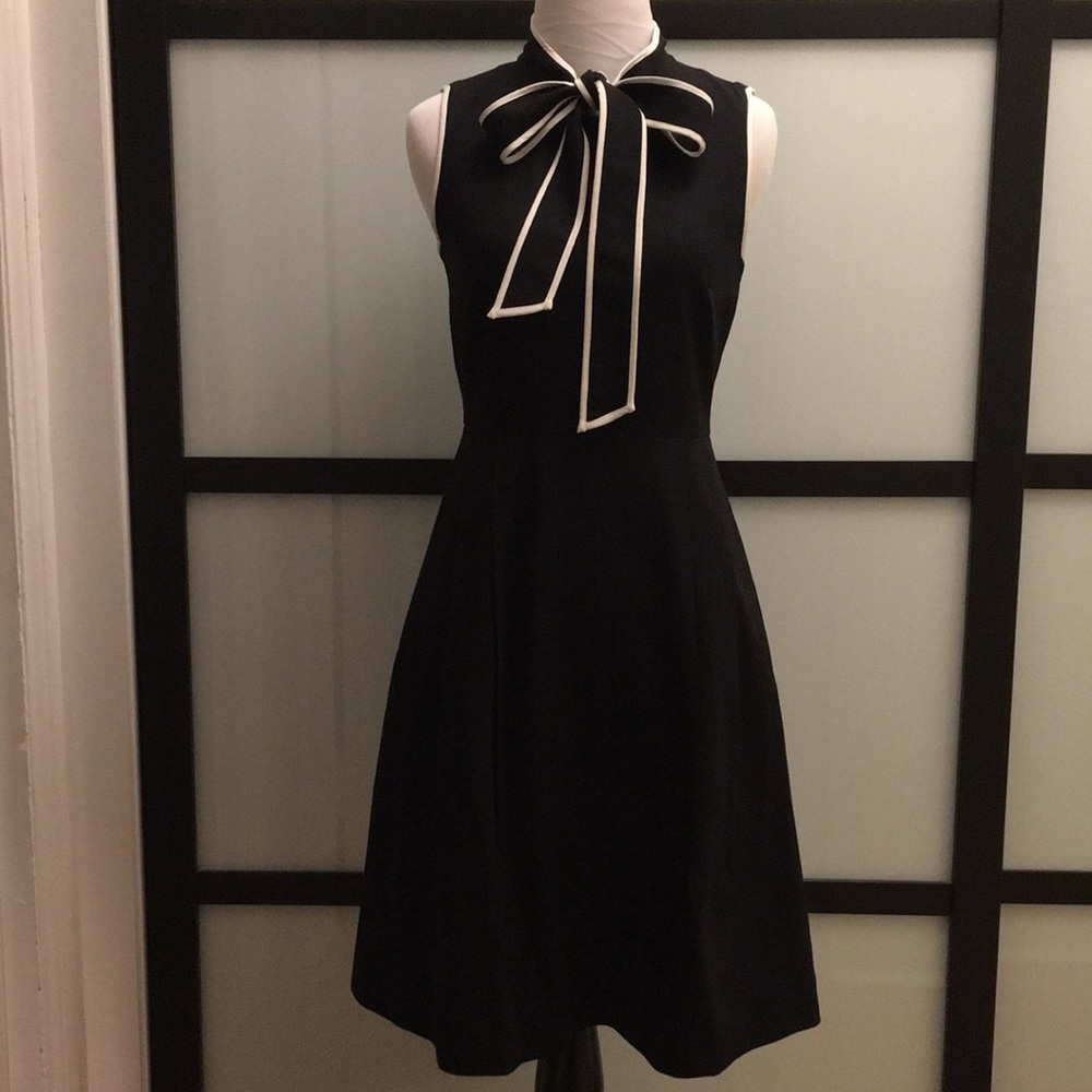 J.Crew Secretary Bow Wool Tipped Sleeveless Dress